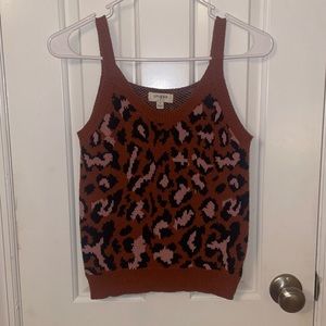 cute cheetah sweater tank